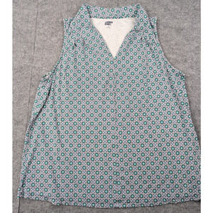 Lands End Top Womens 1X Cotton Modal Outdoors Classic Comfort Lightweight Layer